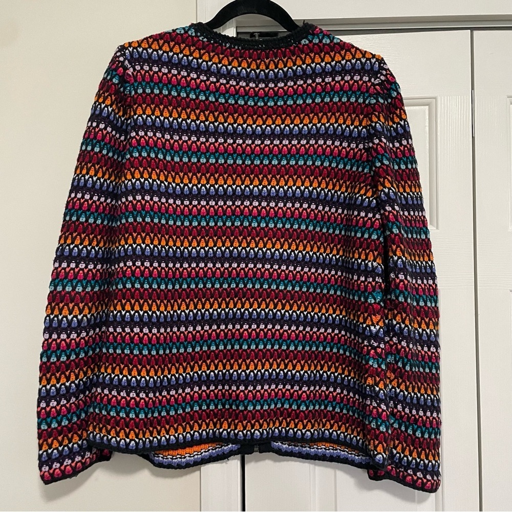 Coldwater Creek Full Zip Cardigan Sweater Multi Color Size Large - Picture 5 of 7